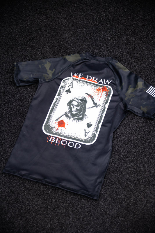 We Draw Blood Rash Guard