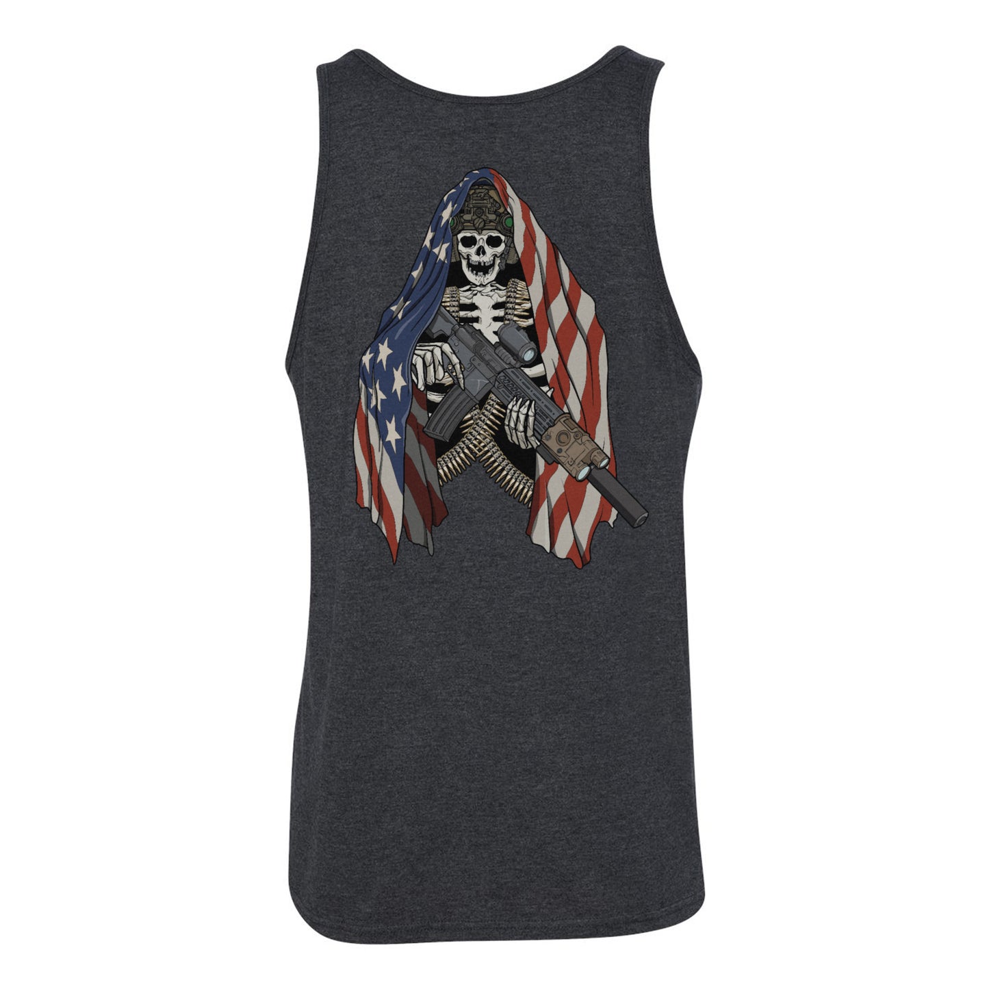 American Flag Skeleton Tank