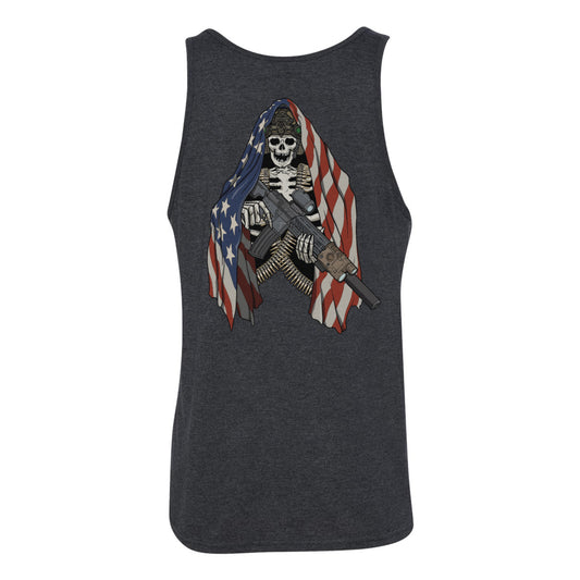 American Flag Skeleton Tank