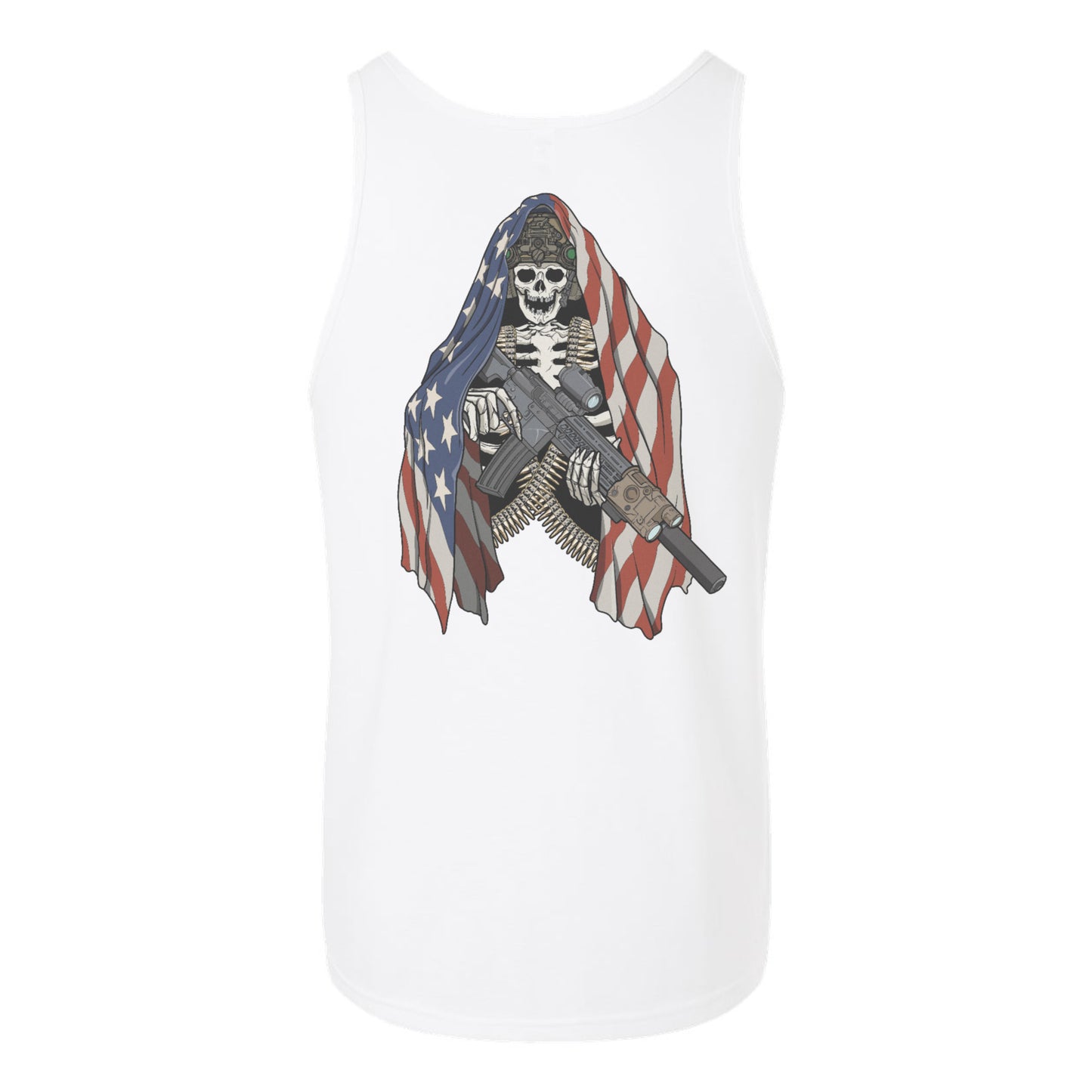 American Flag Skeleton Tank