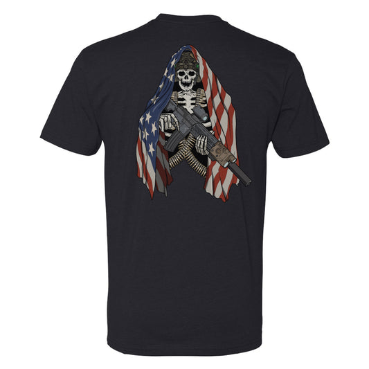 American Flag Skeleton Tee