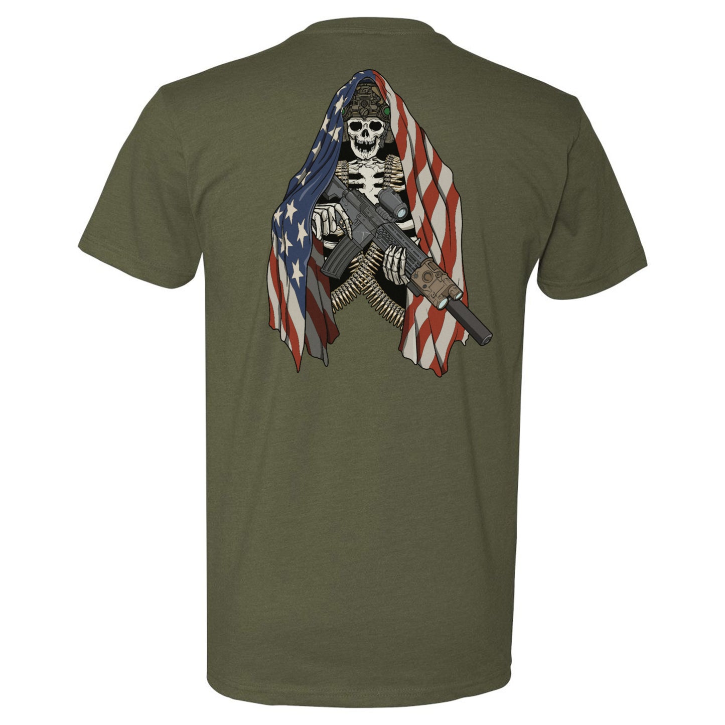 American Flag Skeleton Tee