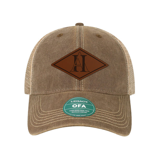 2A Diamond Leather Patch Dad Hat