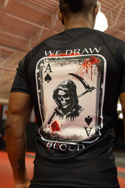 We Draw Blood Rash Guard
