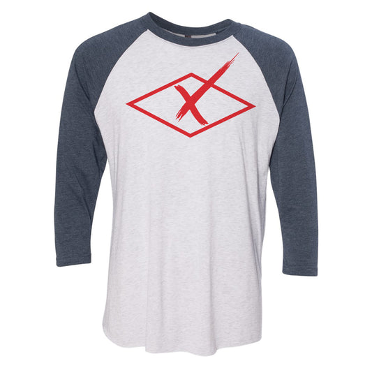 On The X Training Diamond Chest Logo Raglan