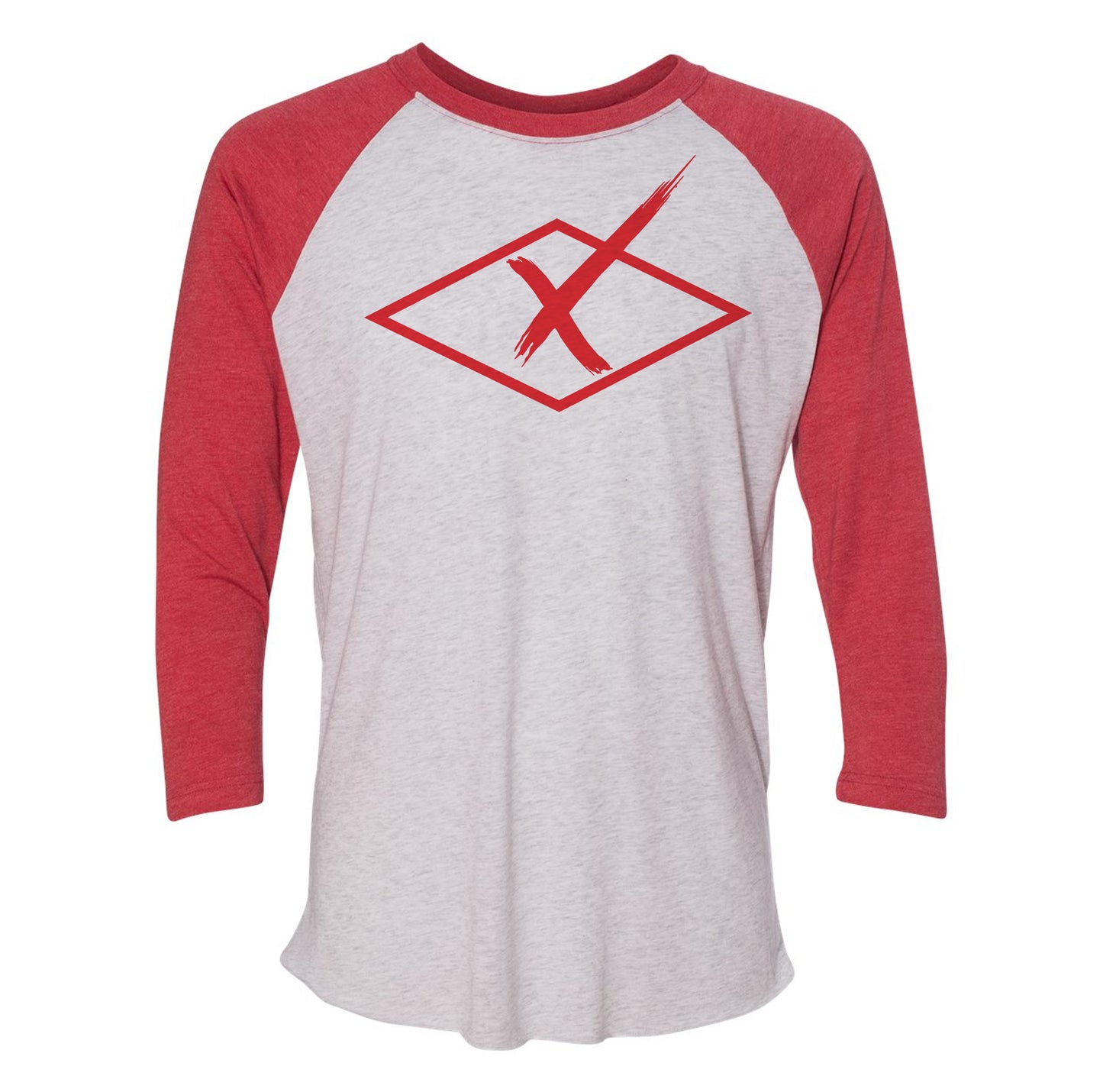 On The X Training Diamond Chest Logo Raglan